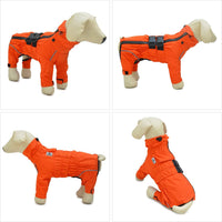 Lovelonglong full body waterproof dog raincoat with four legs and leash hole - view 4