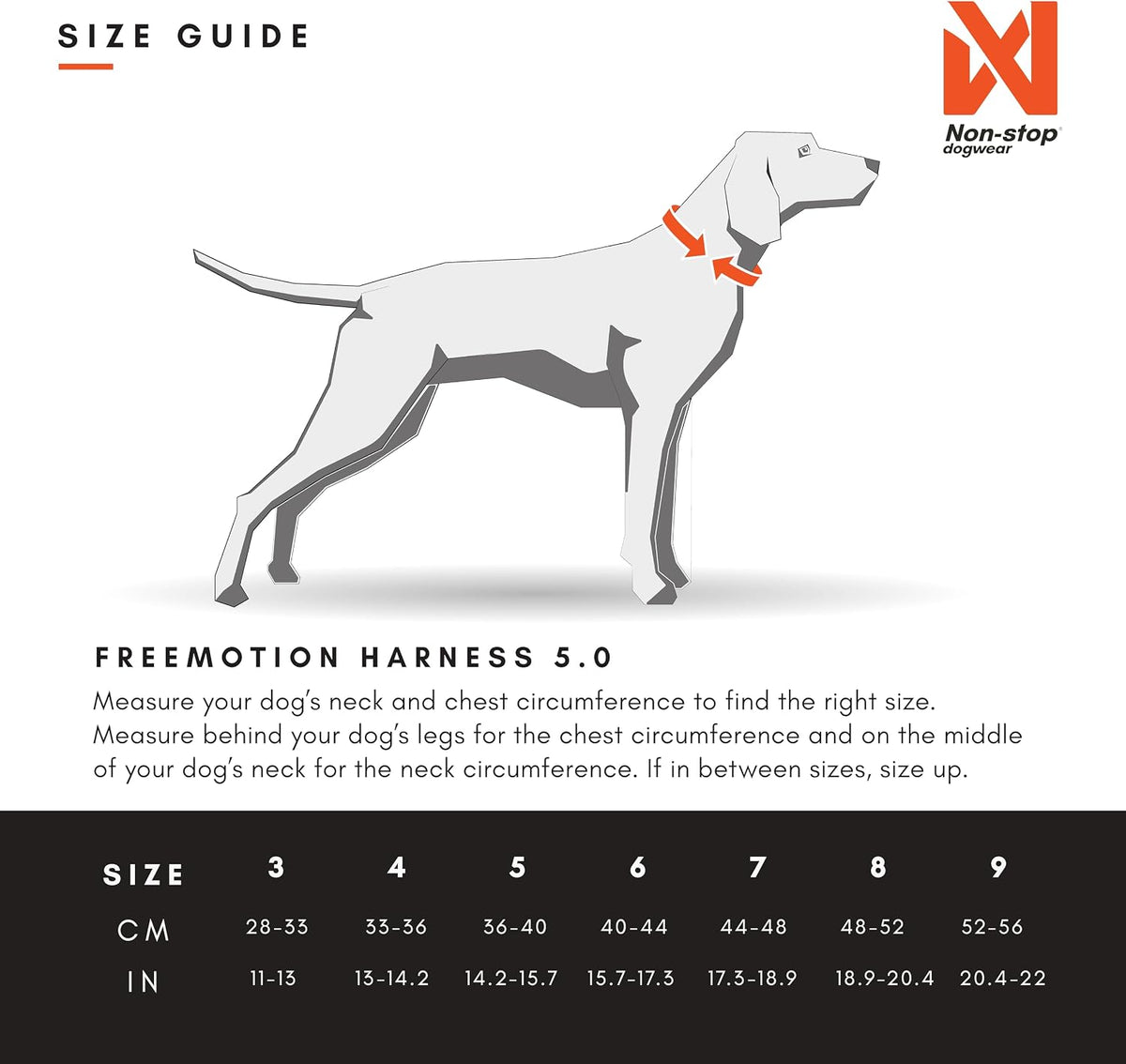 Non-stop Dogwear Freemotion 5.0 Dog Pulling Harness, Blue/Gray - 4 / Orange / Black - image 2