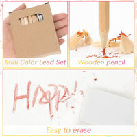 Sinload 24 sets of mini colored pencils with 12 colors, sharpener and eraser - view 3