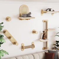 BYBYME 7 Pcs Wall-Mounted Cat Shelves - Set of 7 - image 2