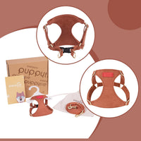 Puppytie Small Dog Harness and Leash Set, Pink, S – Essentials for Dogs - Brown / XXS(2.2-6lb） - image 3