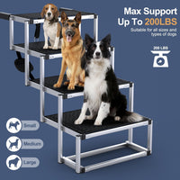 Extra Wide 20" Dog Stairs for Large Dogs - Standard 4 Steps - image 3