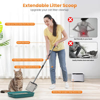 Cat Litter Scoop 43 inch Metal Litter Scooper with Stainless Steel - Long Handle-Upgraded - image 2