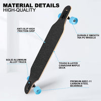 TLHB 41 inch drop through longboard skateboard with 9-ply maple deck and PU wheels - view 17