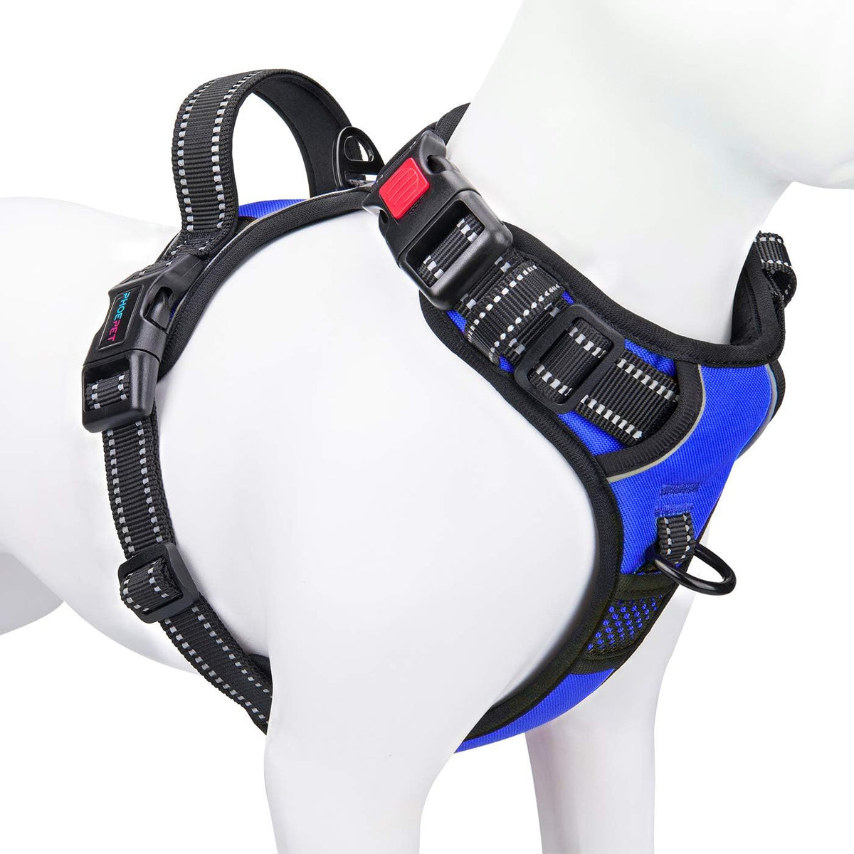 PHOEPET No Pull Dog Harness Medium Reflective Front Clip Vest - Extra Small / Royal Blue