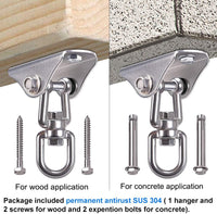 BeneLabel heavy duty swing hanger, 304 stainless steel ceiling mount with detachable ring - view 7