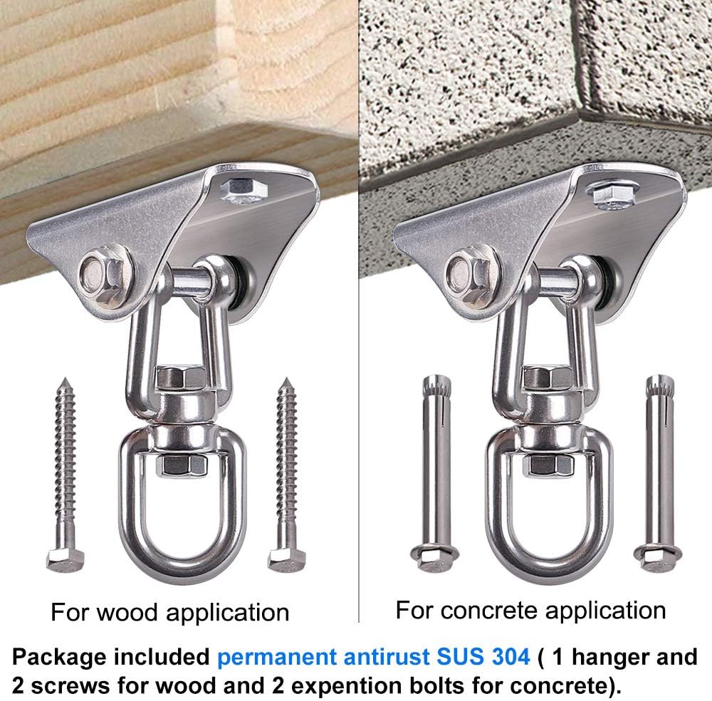 BeneLabel heavy duty swing hanger, 304 stainless steel ceiling mount with detachable ring - view 7