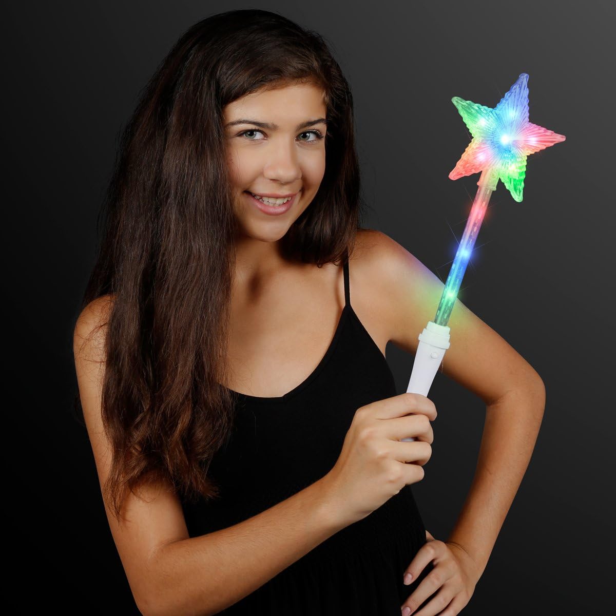 FlashingBlinkyLights Light Up White Super Star Princess LED Wand – Fun for Kids & Family - Large - image 3