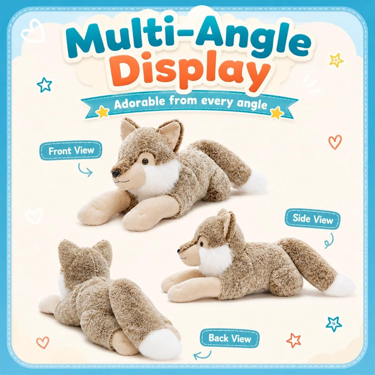 BENINY 31 Inch Giant Bunny Stuffed Animal - Wolf_gray 30in - image 4