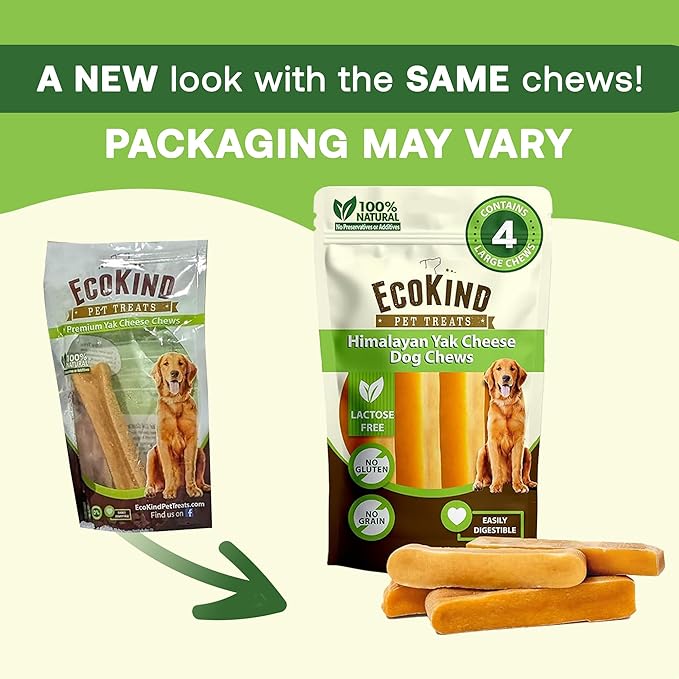 EcoKind Himalayan Gold Yak Cheese Dog Chew for Small Dogs, Healthy Dog Treats, Odorless, Long Lasting Dog Bones for Dogs, Rawhide Free, Made in The Himalayans, Small (Pack of 8)