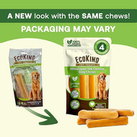 EcoKind Premium Gold Yak Cheese Himalayan Dog Chews, Dog Treats Large Breed, All Natural, High Protein, for Aggressive Chewers, Large - 8+ Chews (2 lbs)