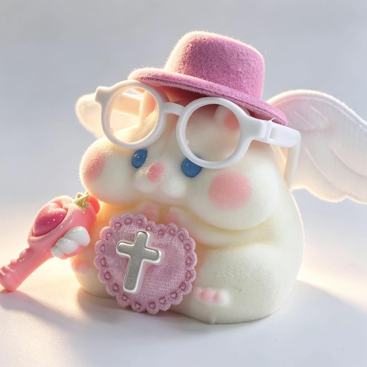 Handmade Hamster Squishy Toy - White-angel - image 2