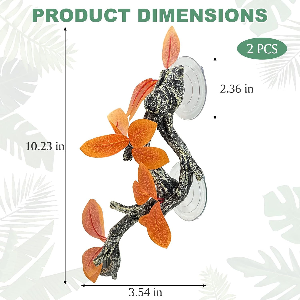 2 PCS Reptile Corner Branch - Orange, 2 Pcs - image 3