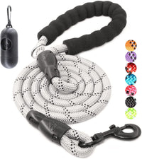 2/4/5/6 FT Dog Leash with Comfortable Padded Handle and Highly - 1/2'' x 6 FT / Silver