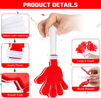 Junkin purple and white plastic hand clappers noisemakers, 48 pack - view 15