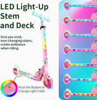 BELEEV V2 Scooters for kids Light-Up Wheels & Stem & Deck - Pink - image 2