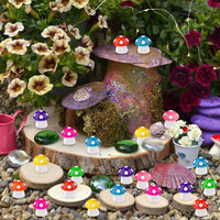 DIYDEC 60PCS Luminous Mini Resin Animals 60 Styles Miniatures Glow - 100pcs Mini Resin Mushroom - image 2