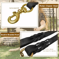 Leather Dog Leash 6ft x 3/4 inch - 6FT*1in / Black - image 3