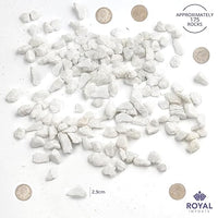 Royal Imports 5LBS River Pebbles Decorative Ornamental Rocks, Garden Landscaping Stones, Gravel Filler for Plants, Vases, Succulents, Home Decor, Aquariums, Crafting, Animal Habitat - Mini White