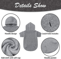 Dog Hoodie for Large Medium Small Dogs - Grey / X-Large - image 3