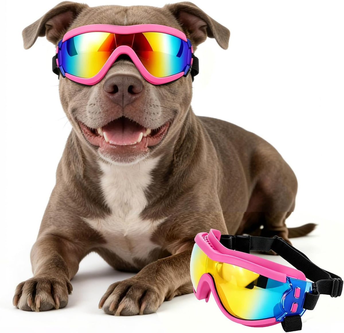 Dog Goggles for Large Breeds - Pink L