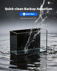 5 Gallon Clear Glass Fish Tank, Easy to Maintain Small Aquariumfor Betta, Goldfish, Snail,Shrimp and Aquatic Planting