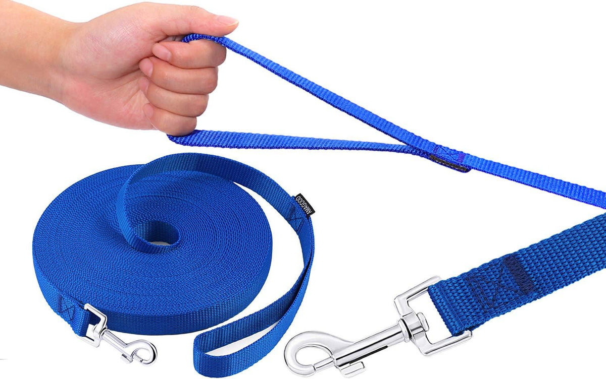 Long Dog Leashes for Training 15/20/30/50/100FT Lead for Medium Small - 3/4 Inch x 50 Feet / Blue - image 2