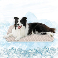 MICROCOSMOS Pet Cooling Mat & Sleeping Pad- Breathable Bubble Surface, EZ Clean. Keep Cooling for Pets, Kids and Adults in Summer.(Brown, 36" x 24")