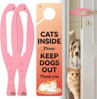 TGIOW Cat Door Latch, Cat Door Stopper Keep Open 2.5-6", White - 2pcs-pink