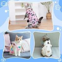 Coppthinktu Cat Recovery Suit Female Cat Onesie After Surgery Anti - Large / Donut - image 4