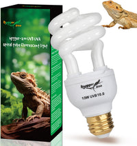 UVB Bulb for Reptiles, 10.0 26W UVB Light for Reptiles - 10.0-5.3 Inch