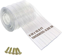 Dog Door Replacement Flap 8'' x 8' Clear PVC Doggie Flaps - 8" x 10.8'