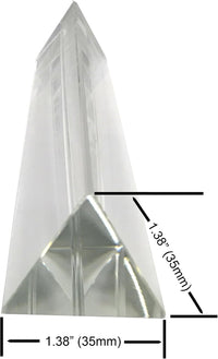 Amlong Crystal 2.5 inch Optical Glass Triangular Prism for Teaching - 2.5 Inch - image 4