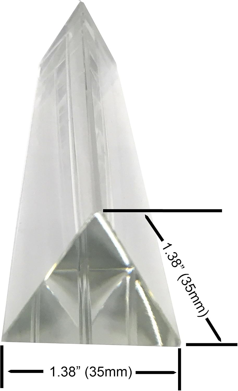 Amlong Crystal 2.5 inch Optical Glass Triangular Prism for Teaching - 2.5 Inch - image 4