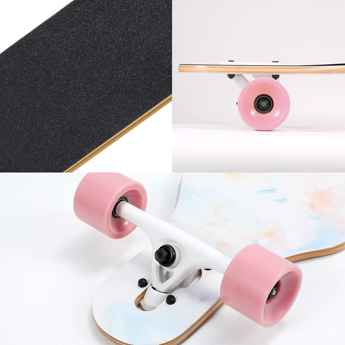 TLHB 41 inch drop through longboard skateboard with 9-ply maple deck and PU wheels - view 11