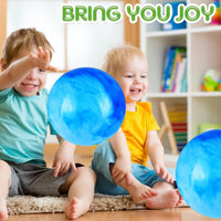 2 Pcs Playground Balls for Kids, Inflatable Bouncy Balls, Red - Red, Blue / 9 inch - image 2