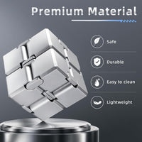 InfinityCube Fidget Toys for Kids and Adults - Metal Silver Style / 1 - image 3