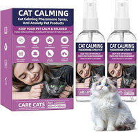 Cat Calming Pheromone Spray Kit Feline Calm Pheromones Vet Recommended Drug-Free Anxiety Relief for Multi-Cat Homes,Stops Scratching & Urine Marking,60-Day Supply | Drug-Free (2 * 60 mL)