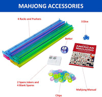 Jongyance American Mahjong Set with Blue Carrying Bag - Clear - image 2