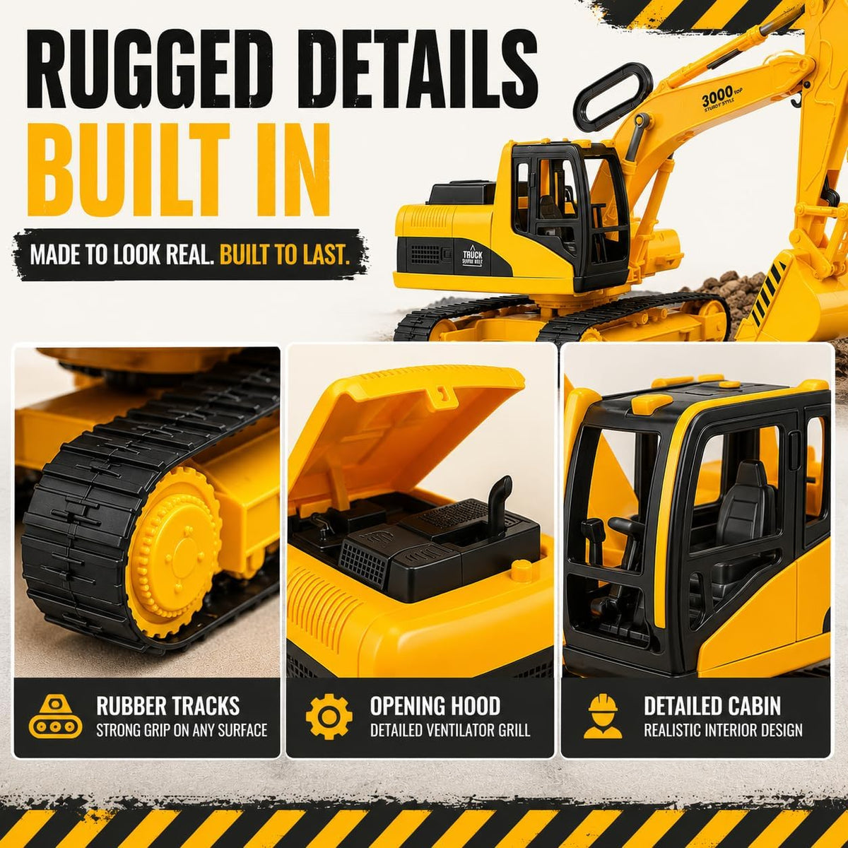 Liberty Imports 15" Oversized Construction Excavator Toy Digger - Excavator - image 3