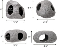 6 Pack Aquarium Decoration Rock Caves, Betta Fish Tank Hideaway - image 3