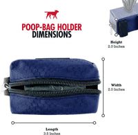 Tuff Pupper Dog Poop Bag Holder, Works with Any Dog Leash - Midnight Blue - image 2