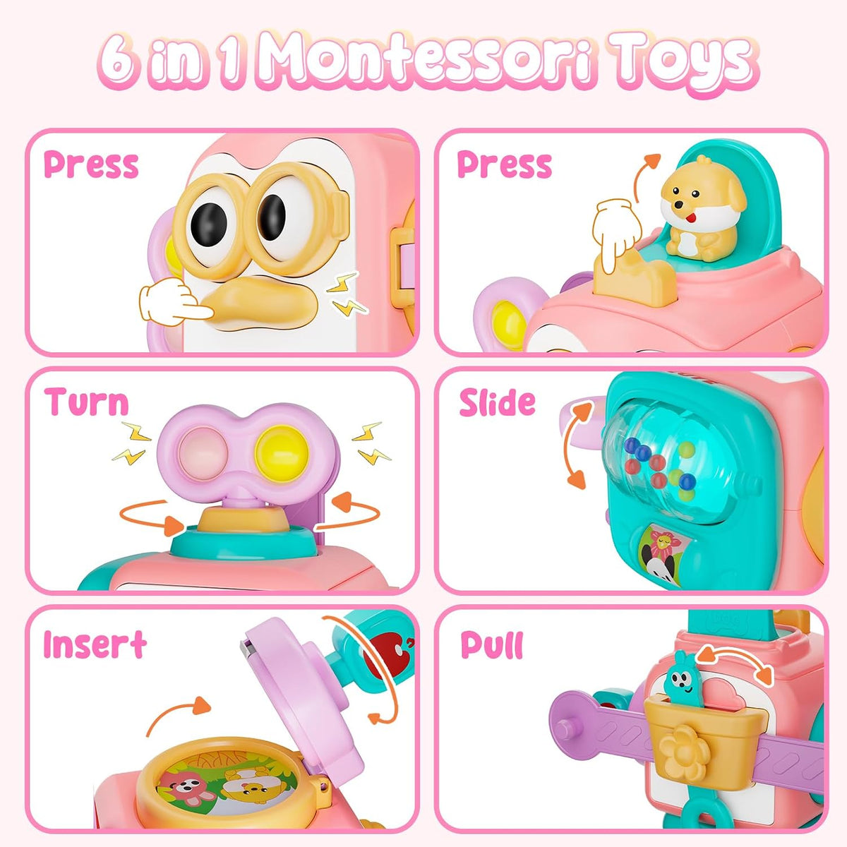 OSIMILY Toys for 1 Year Old Boy - Pink - image 3
