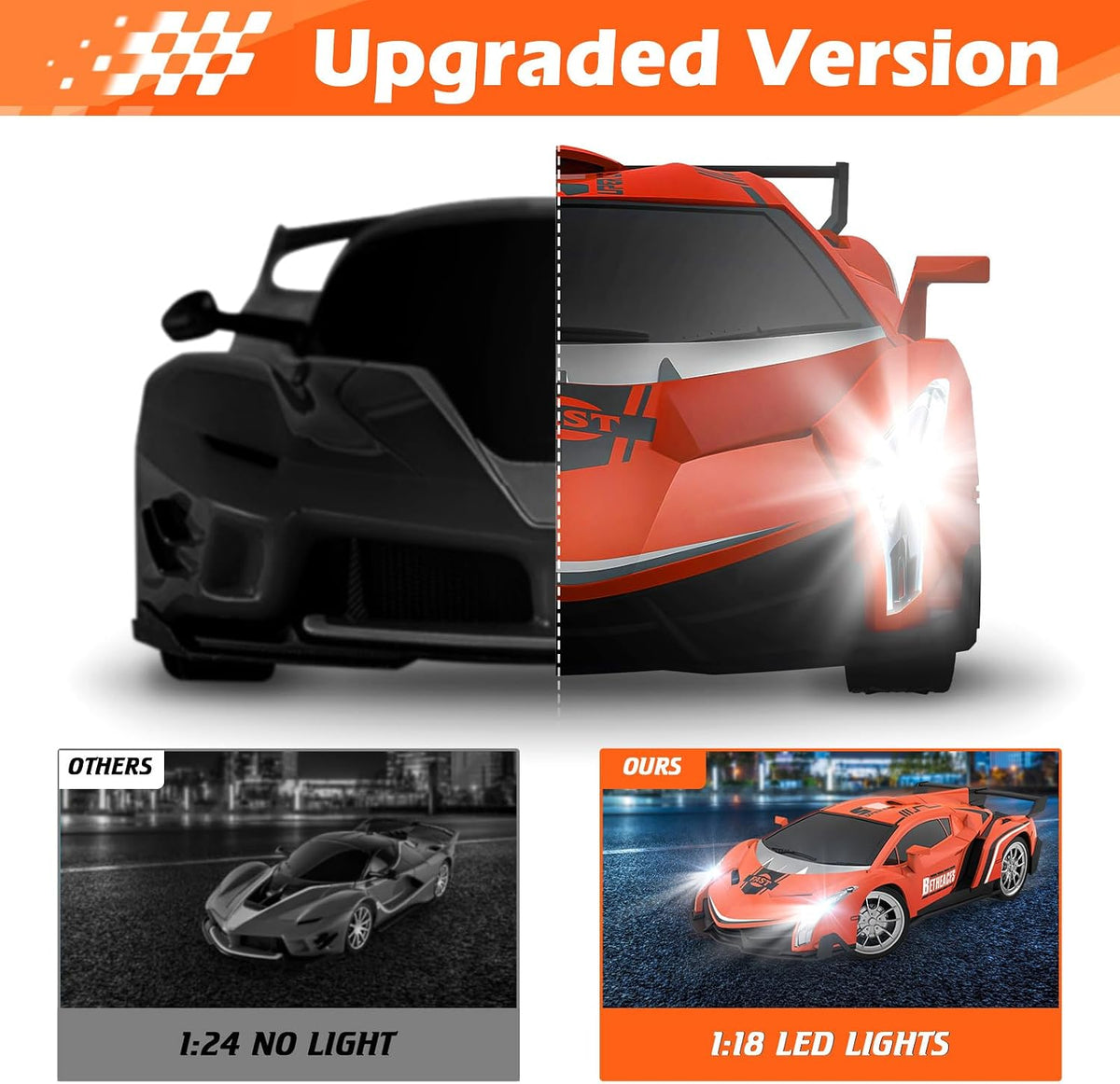 Growsland Remote Control Car for Kids - Orange - image 2