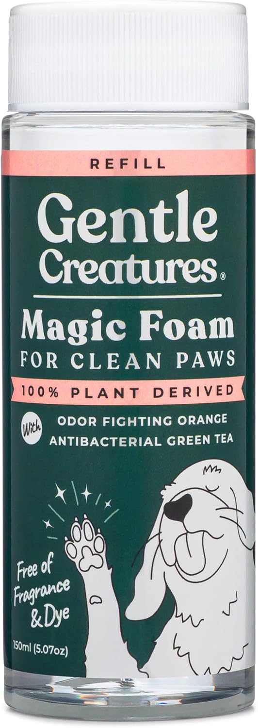 Gentle Creatures Magic Foam Dog Paw Cleaner with Scrubber Brush - Refill