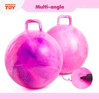 EVERICH TOY 18 inch hopper ball for kids with handle, purple pink clouds - view 40