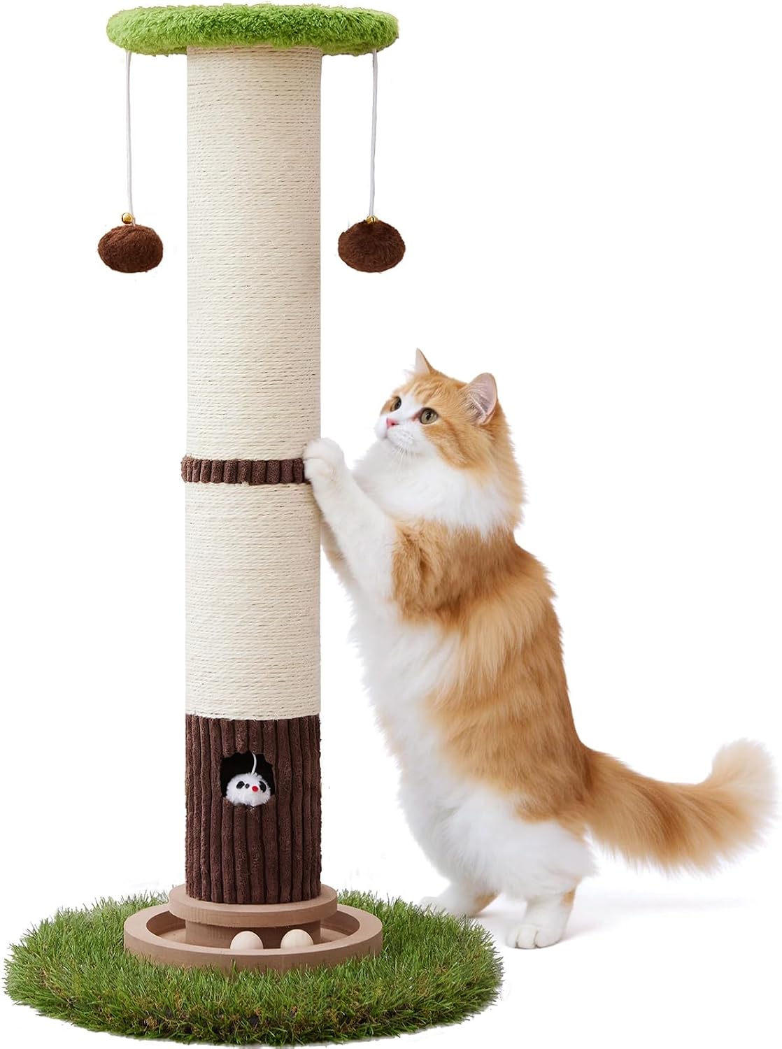 34" Tall Cat Scratching Posts - Green