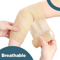 AZEN 9 Pack Self Adhesive Bandage Wrap, 4" X 5 Yards Elastic Cohesive Bandage Wrap, Skin Color Athletic Tape, Ankle Tape, Tattoo Grip Tape Wrap, Vet Wrap