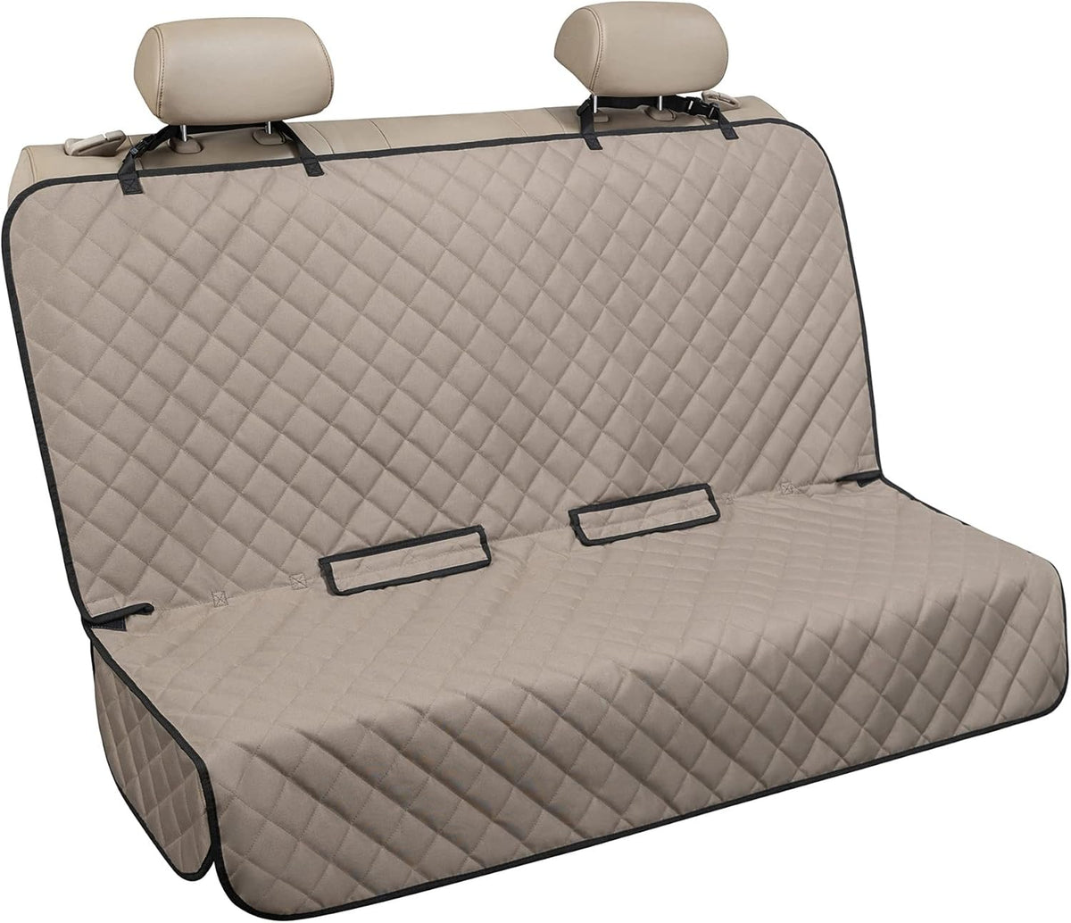 VIEWPETS Bench Car Seat Cover Protector, Waterproof Heavy-Duty - 49" L × 56" W / KHAKI