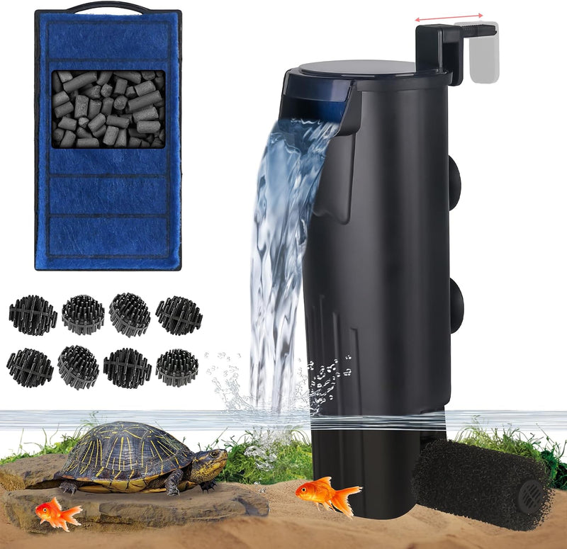 IX-120 Turtle Tank Filter Aquarium Filter Power Adjustable 30-55 Gal. - Extra Small for 3-20 Gal
